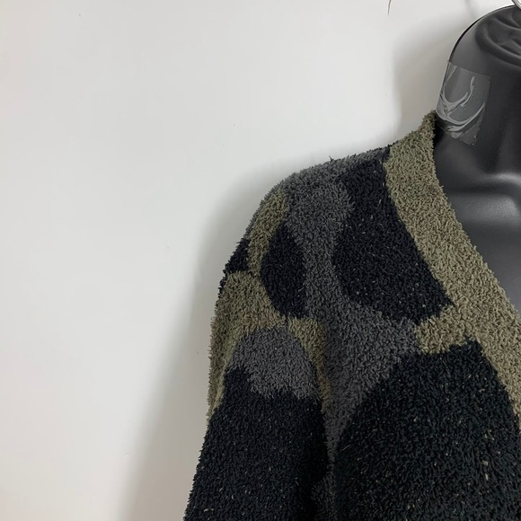 Barefoot Dreams Women's Cozy Chic Camo Open Front‎ Cardigan Size XL - Picture 3 of 12